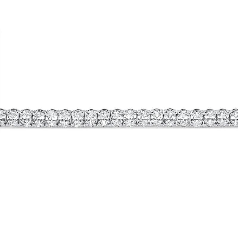 Bliss Diamond 6Ct Oval Cut Diamond Tennis Bracelet White Gold Lab Grown 7"