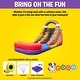 preview thumbnail 4 of 3, Pogo Bounce House Crossover Kids Inflatable Water Slide, Rainbow Cloud with Blower, 12 ft