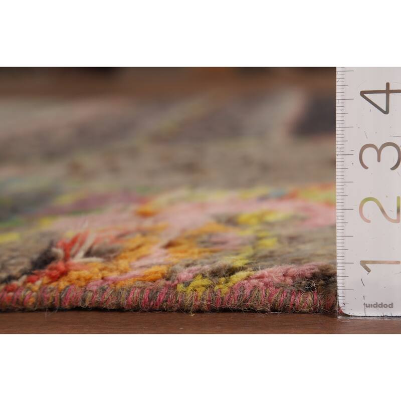 Plush Moroccan Style Area Rug Handmade Oriental Wool Carpet - 5'9" x 9'7"