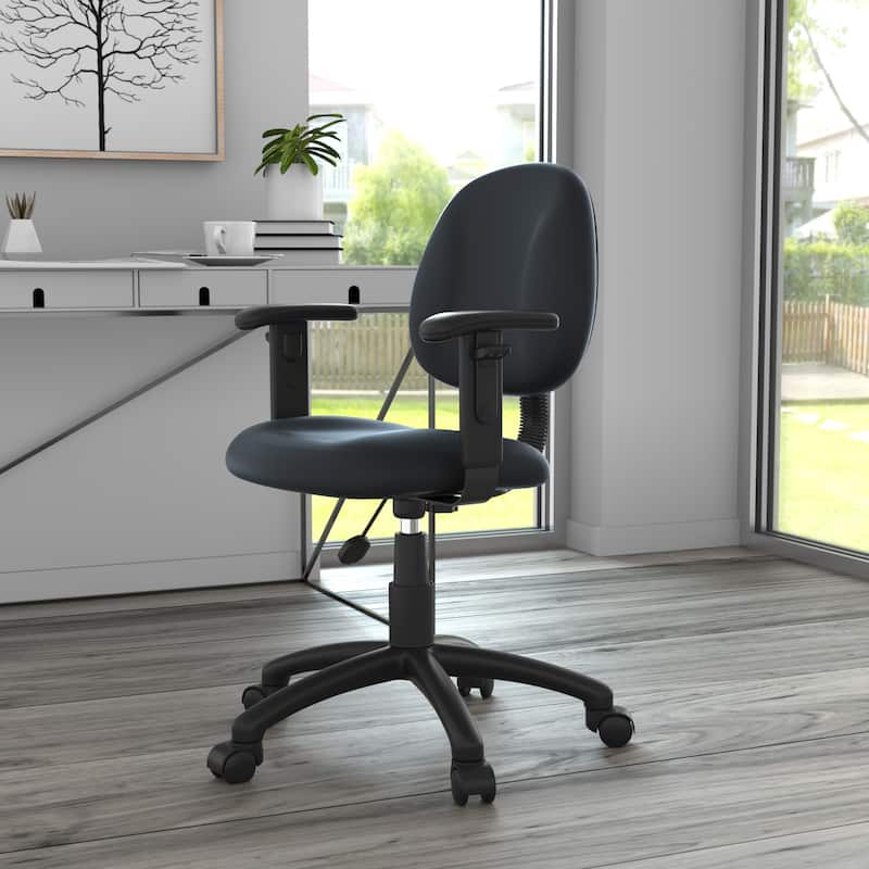 Boss Black Posture Chair with Adjustable Arms
