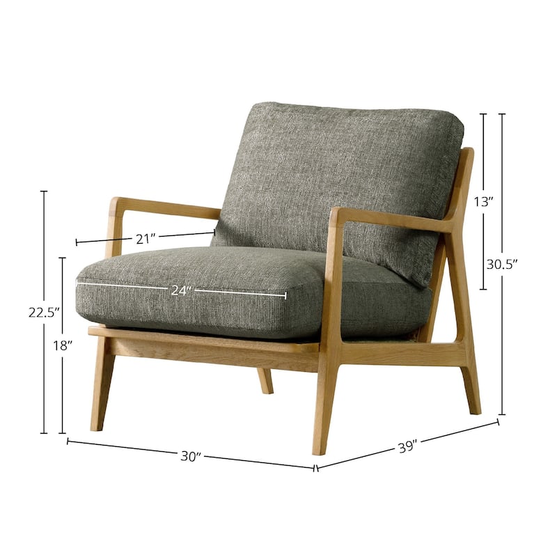 30" Wide Arm Chair, Sage