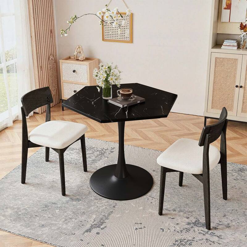 Modern Hexagonal Table,Ideal for Living Room,Kitchen,and Dining Area