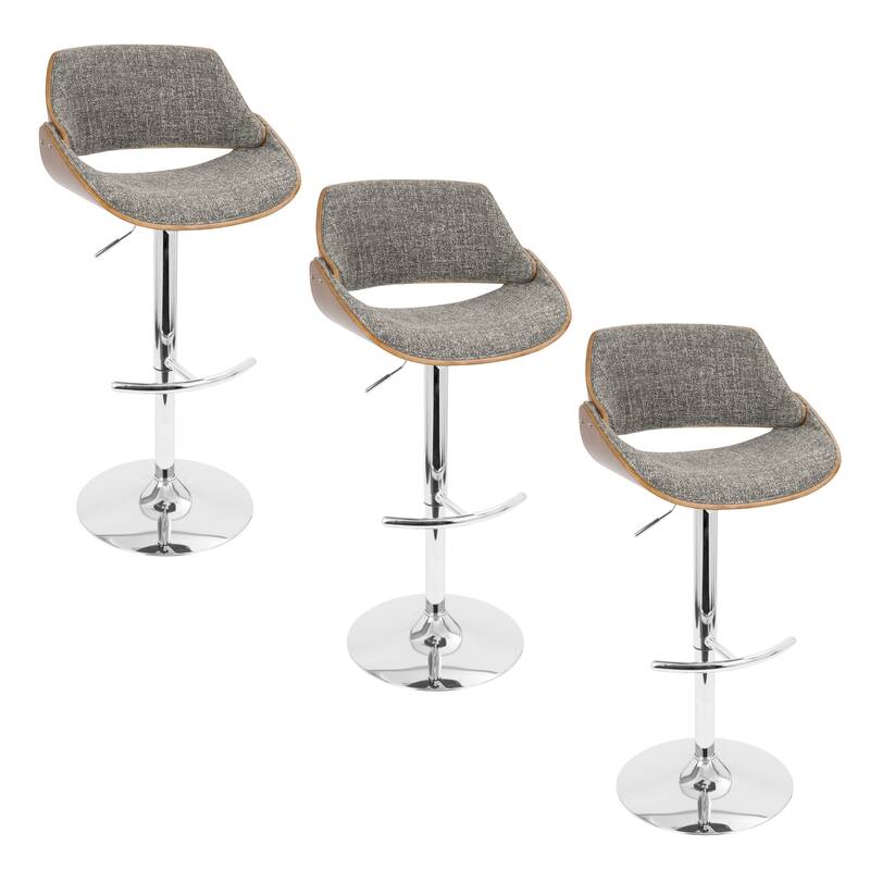 Carson Carrington Svetlana Adjustable Bar Stool with Rounded T Footrest (Set of 3)