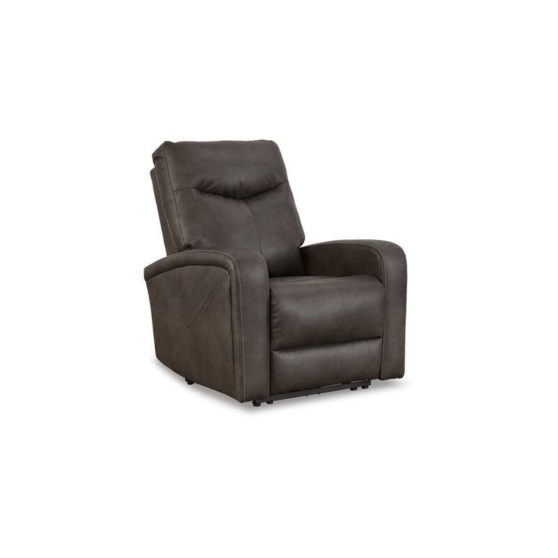 Aji 41 Inch Chair, Power Recliner with Adjustable Headrest, Quarry Gray
