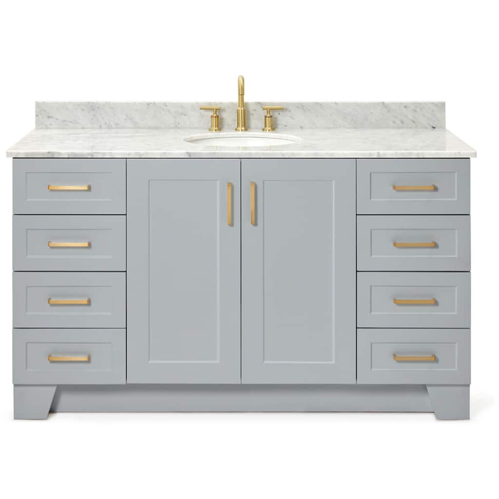 Ariel Q061SCW2OVO Taylor 61" Free Standing Single Oval Basin Vanity