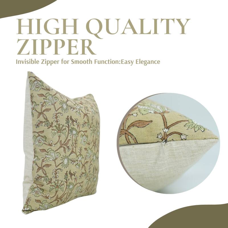 Decorative Light Green Handmade Cushion Cover By Fabdivine -NAYAB