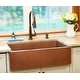preview thumbnail 1 of 10, Lange Copper 30" Single Bowl Farmhouse Apron Front Undermount Kitchen Sink