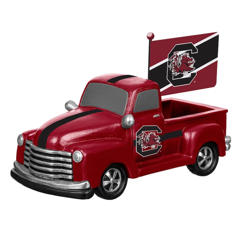 NCAA Rally Truck Garden Statue with Team Flag