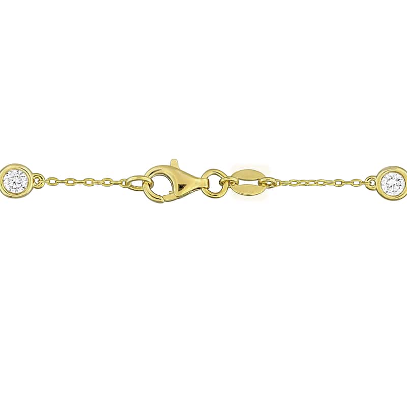 Miadora 3/4ct TW Lab-Grown Diamond Station Bracelet in Sterling Silver - 7 in