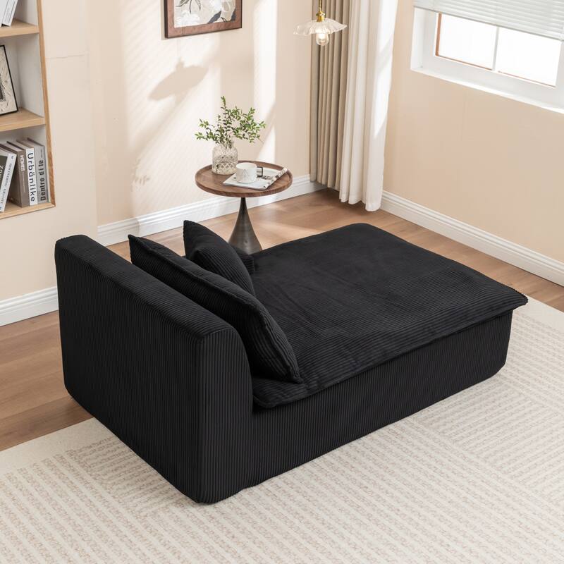 Right/Left Chaise Lounge Sofa Bed - No Assembly, Oversized Sleeper Chair - Living Room, Movie Room, Bedroom