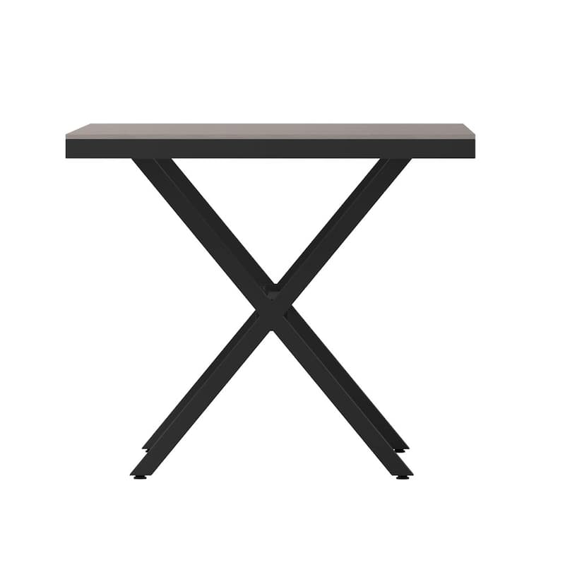 Commercial Grade Polyresin Slat Outdoor Patio Table