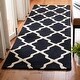 preview thumbnail 42 of 200, SAFAVIEH Handmade Cambridge Luisa Moroccan Trellis Wool Rug 2'6" x 10' Runner - Black/Ivory - Runner