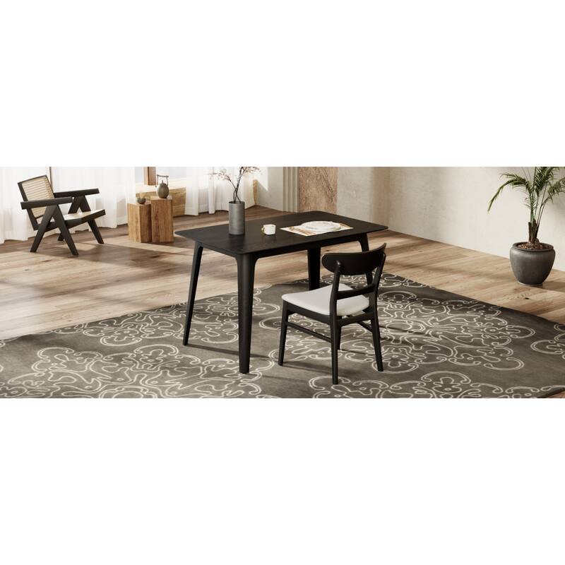 Roomfitters 47" Rectangular Dining Table with Solid Rubberwood Legs and Scratch-Resistant Top