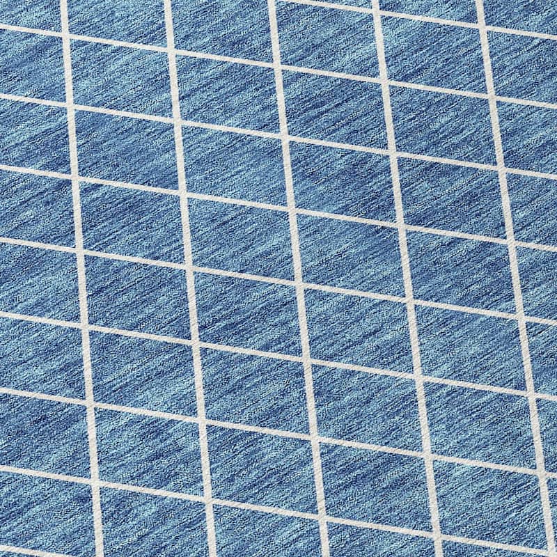 Machine Washable Indoor/ Outdoor Chantille Diamond Trellis Rug