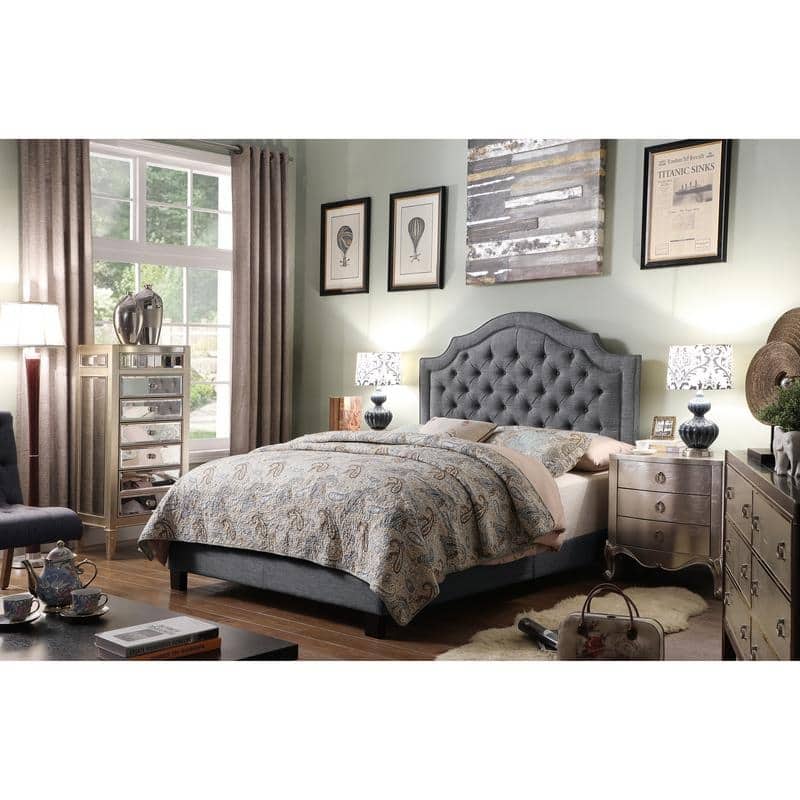 Chugwater Tufted Upholstered Standard Bed - Grey - Queen