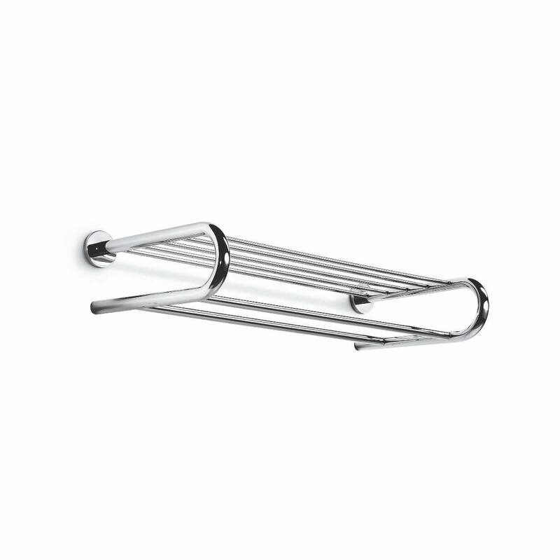 WS Bath Collections Napie 12" Towel Rack with Five Hooks - Polished Chrome