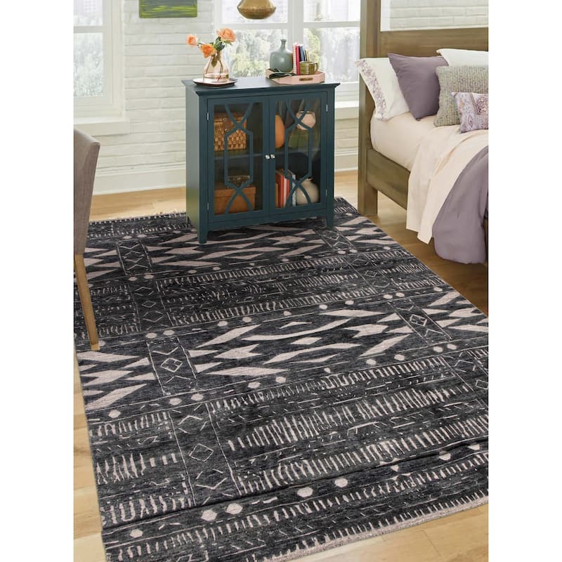 ECARPETGALLERY Hand-knotted Tangier Grey Wool Rug - 9'7 x 14'0