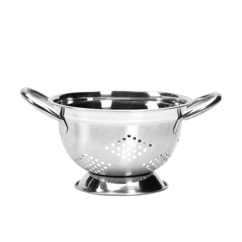 Stainless Steel 2-Piece Footed Colander Set