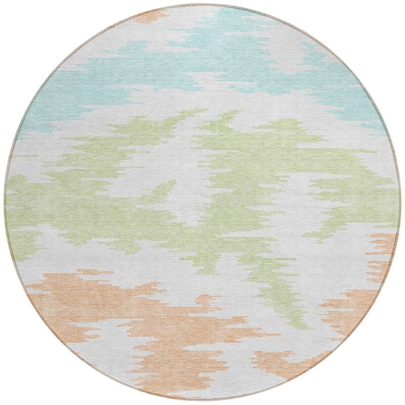 HomeRoots Abstract Transitional Rectangle Outdoor Rug