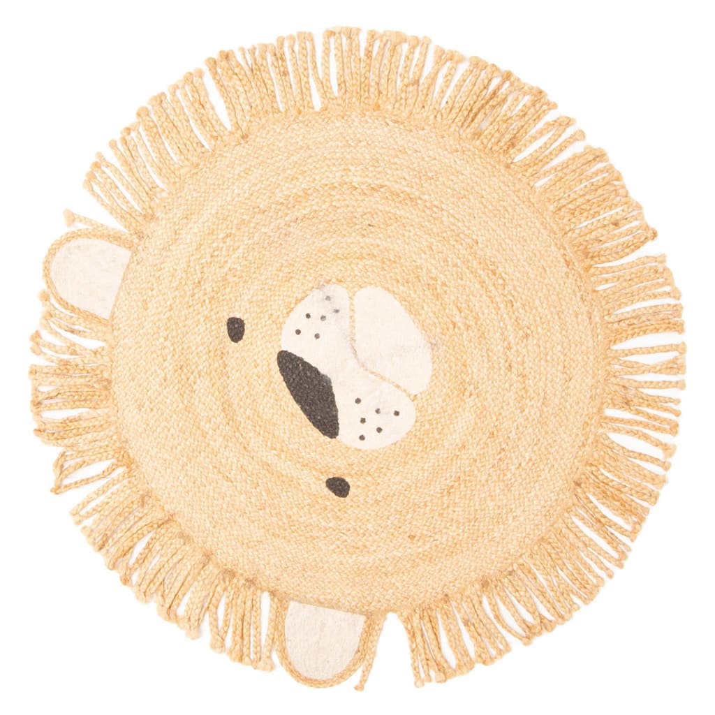 ECARPETGALLERY Braided Weave Palas Denizli Light Brown Jute Rug - 3'1 x 3'1