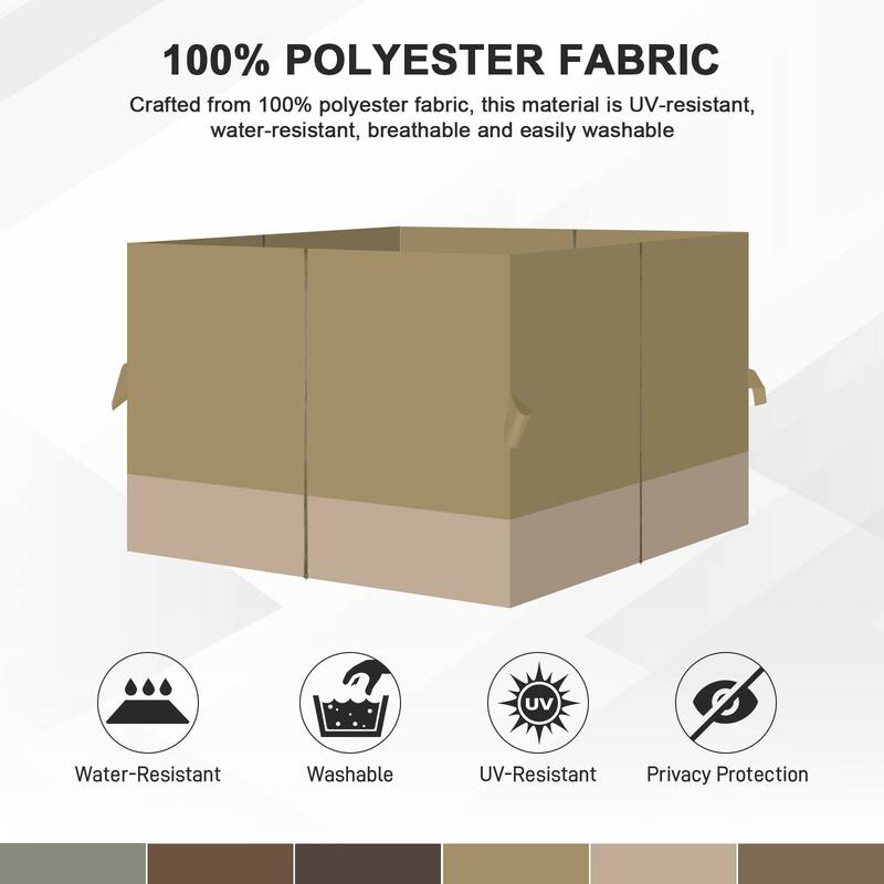 Aoodor 10' x 10' Gazebo Curtain Set，Curtain Only