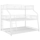 preview thumbnail 10 of 11, Triple Bunk Bed with Two Ladder and Guardrails, White