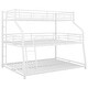 preview thumbnail 8 of 7, White Triple Bunk Bed (Twin/Full/Queen) with Guardrails
