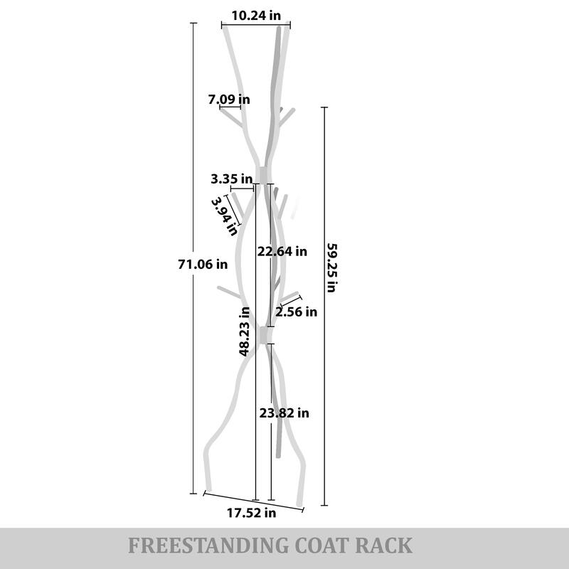 CraftPorch Modern Freestanding Metal Coat Rack - N/A