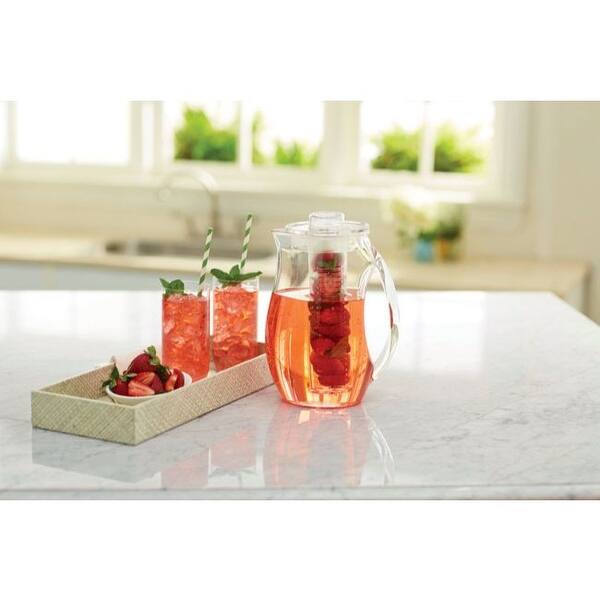 Prodyne 92 oz. Clear Fruit Infusion Pitcher Acrylic On Sale Bed