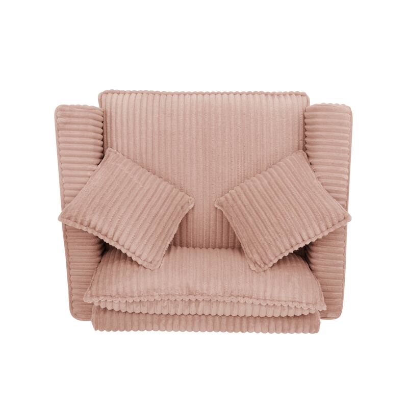 Lazy Sofa Chair Single Person with Backrest Soft Cushion Armrests Living Room Bedroom