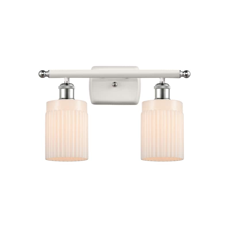 Innovations Lighting Hadley 2 Light 16" Wide Bathroom Vanity Light - White and Polished Chrome / Matte White