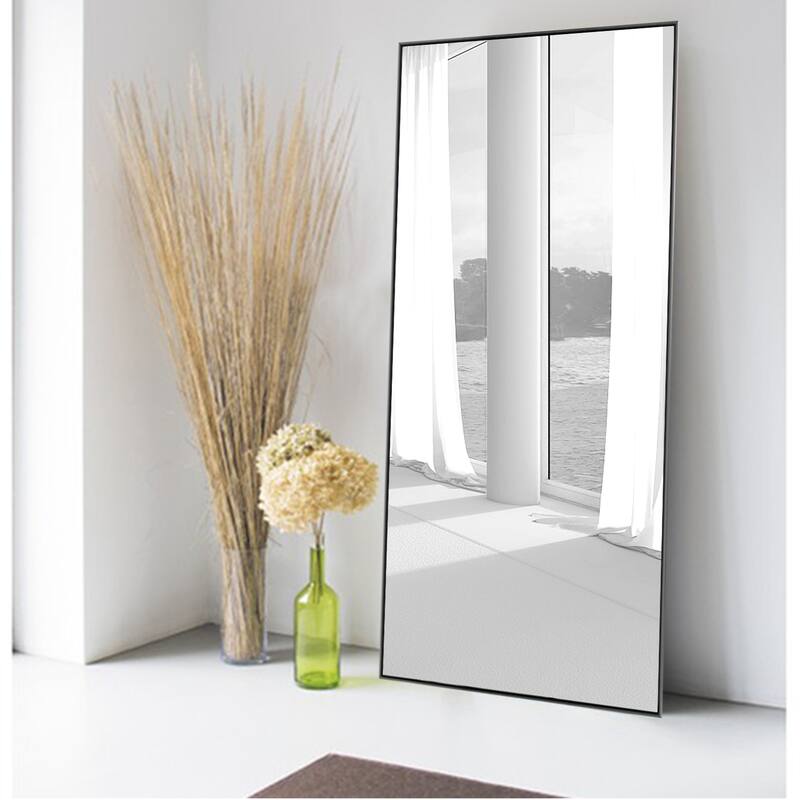 Accent Metal Frame Full-Length Wall-Mounted Hanging Mirror - 47x22