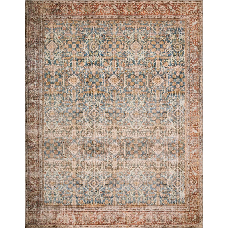 Alexander Home Isabelle Boho Vintage Botanical Pattern Area Rug