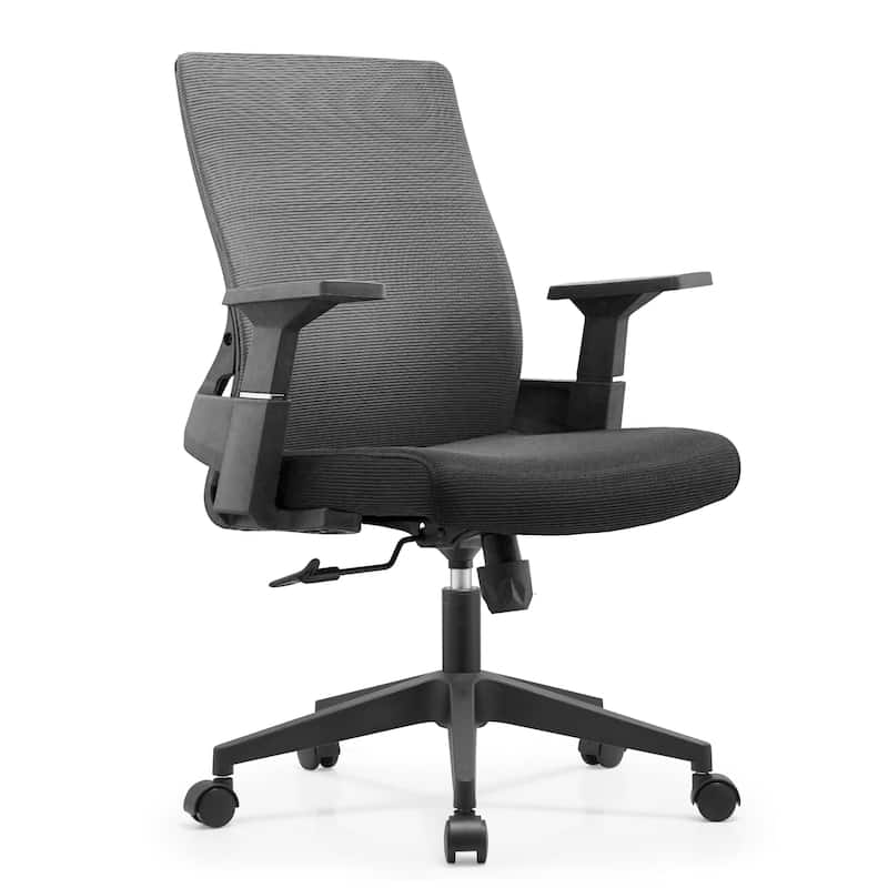Brio Modern Ergonomic Office Desk Chair with Adjustable Height, Swivel, Breathable Fabric, Durable ABS Frame, Easy Assembly