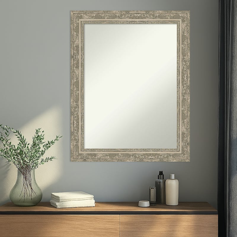 Filigree Non-Beveled Framed Wall Mirror