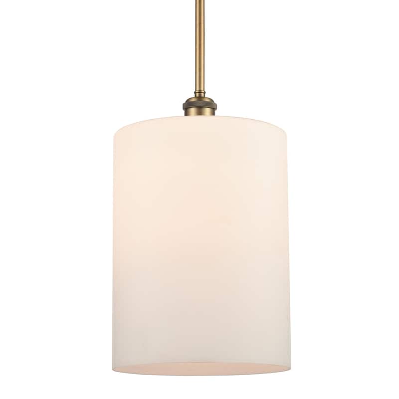 Innovations Lighting 516-1S-14-9-L Cobbleskill Pendant Cobbleskill 9" - Matte White / Brushed Brass