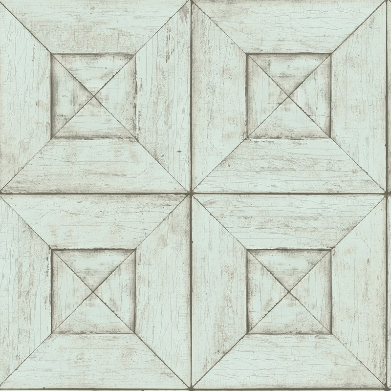 Chesapeake Avery Light Blue Wood Wallpaper - 20.5in x 396in x 0.025in