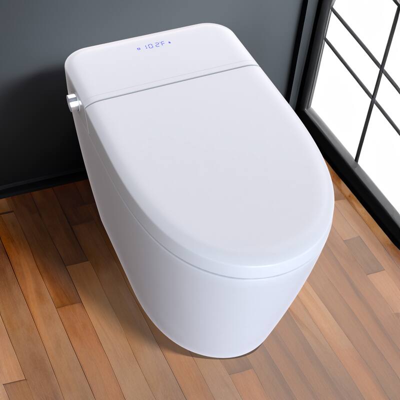 Benolti BN-6100S,1-Piece Tankless Smart Bidet Toilet, Auto Flush, Heated Seat - White