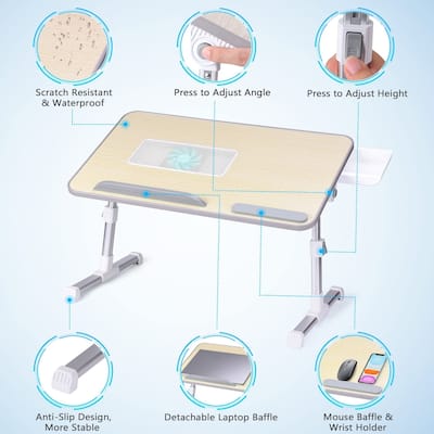 Large Laptop Desk Adjustable Laptop Stand Foldable Bed Table Portable Lap Desk Folding Notebook Stand