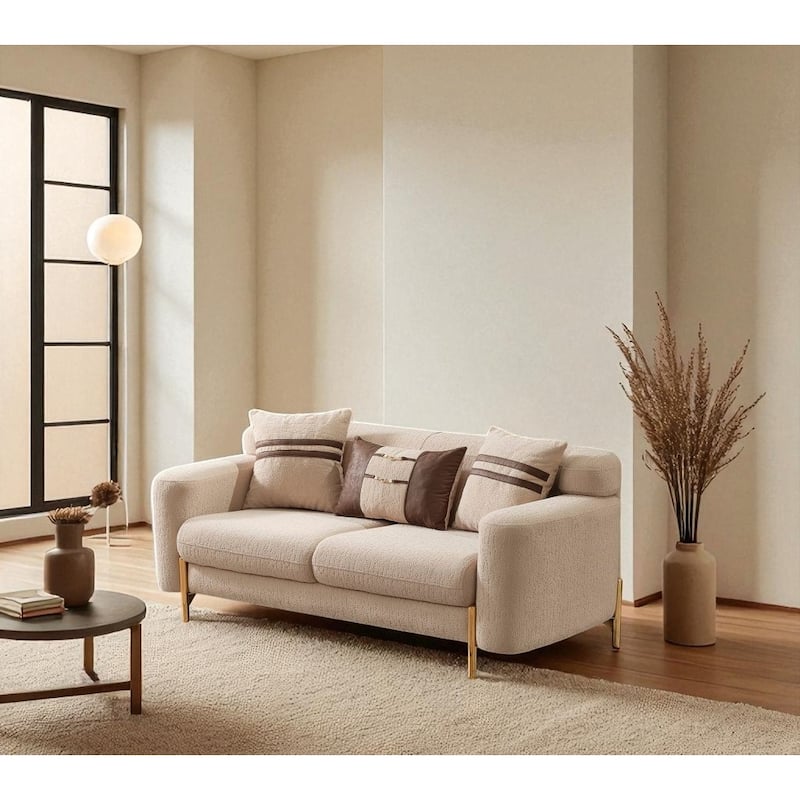 Casip Comfortable Modern 2 seat Love Seat - Beige