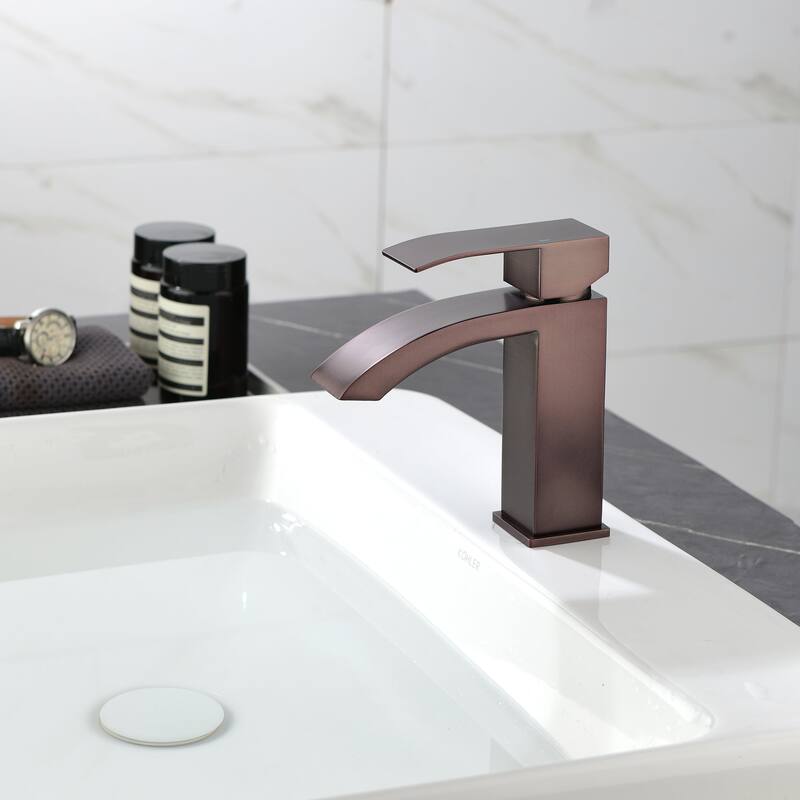 Single Handle Deck Mount Bathroom Faucet