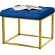 preview thumbnail 7 of 74, Upholstered Tufted Velvet Ottoman, Modern End of Bed Bench with Golden Metal Frame, Entryway Footrest Stool
