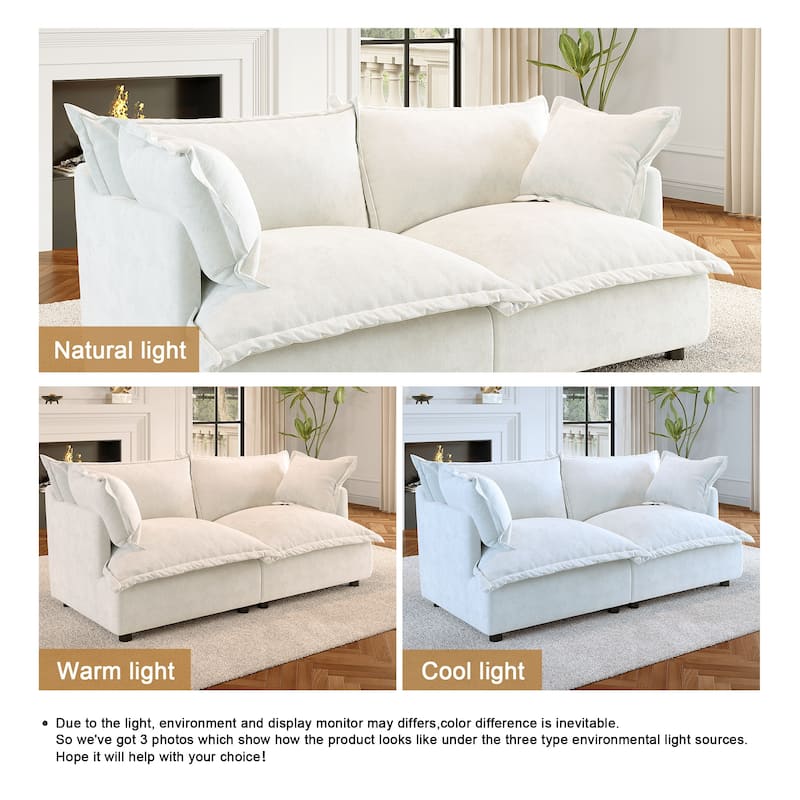 Cloud Chenille Upholstered Modular Sectional Sofa