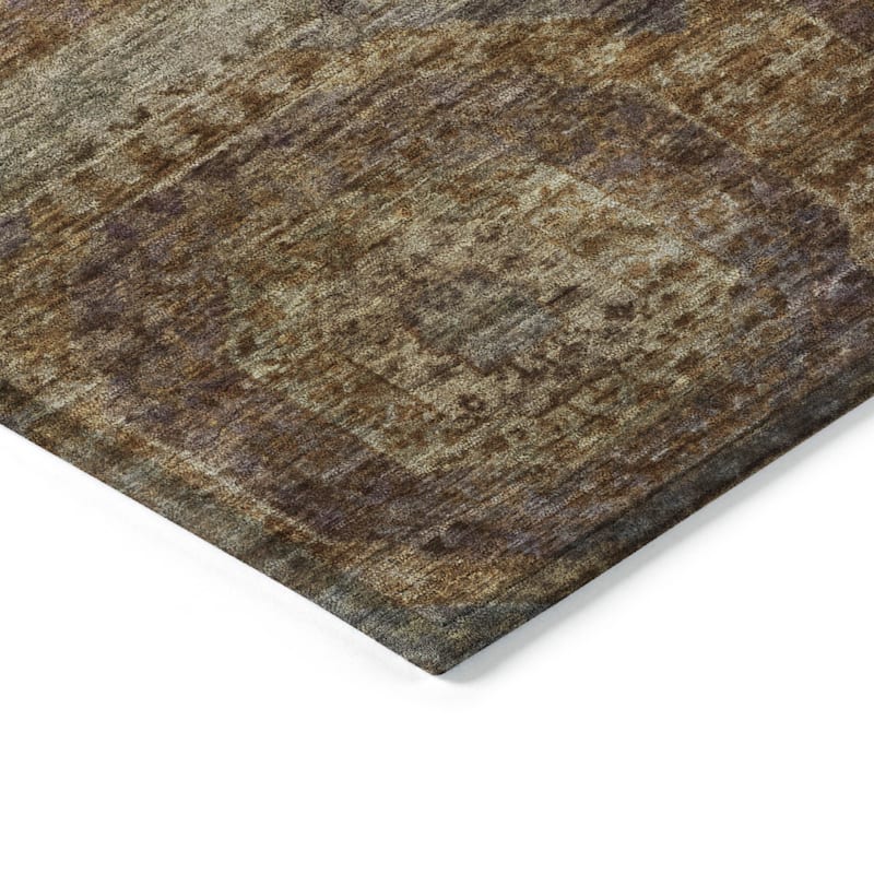 HomeRoots Medallion Transitional Rectangle Outdoor Rug