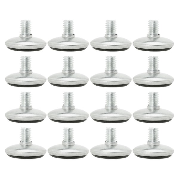 M8 x 10 x 30mm Furniture Glide Leveling Feet Adjustable Leveler Floor Protector for Table Leg 16pcs