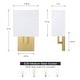 preview thumbnail 15 of 61, Wall Sconce Light With White Fabric Shade