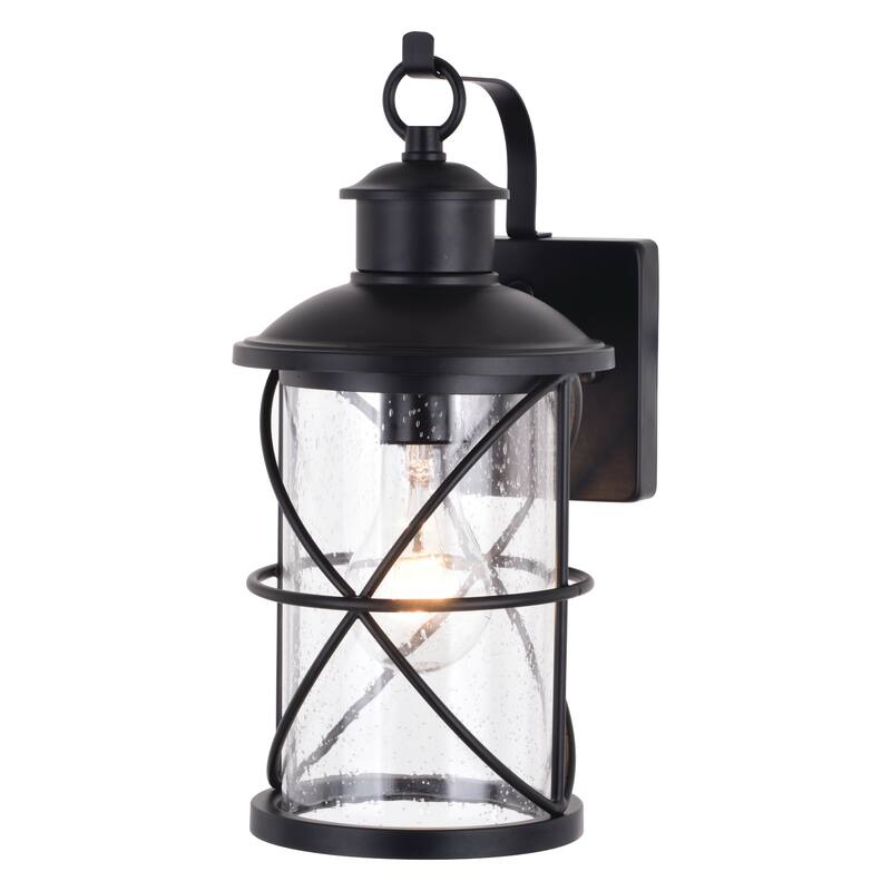 Adams 1 Light Dusk to Dawn Outdoor Wall Lantern Clear Glass
