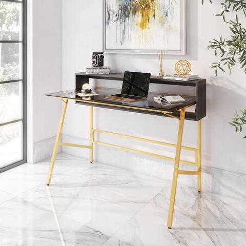 Modern Contemporary Home Office Writing Desk With Riser