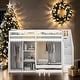 preview thumbnail 2 of 16, Stylish & Simple Functional Loft Bed with 3 Shelves, 2 Wardrobes and 2 Drawers, Ladder with Storage, No Box Spring Needed, White