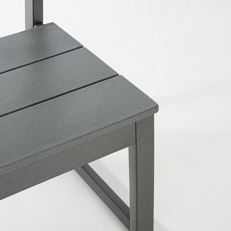 2-Pack HDPE Indoor/Outdoor Dining Chairs, All-Weather Garden & Patio Side Chairs with Modern Backrest